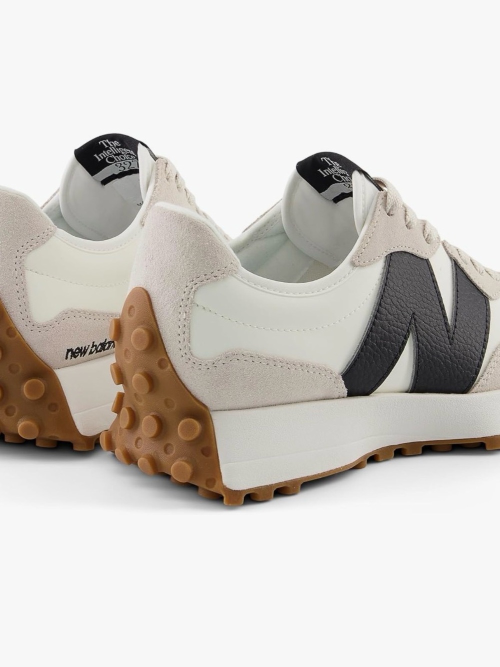 New Balance woman's White, Black & Gum Retro Runner Sneakers